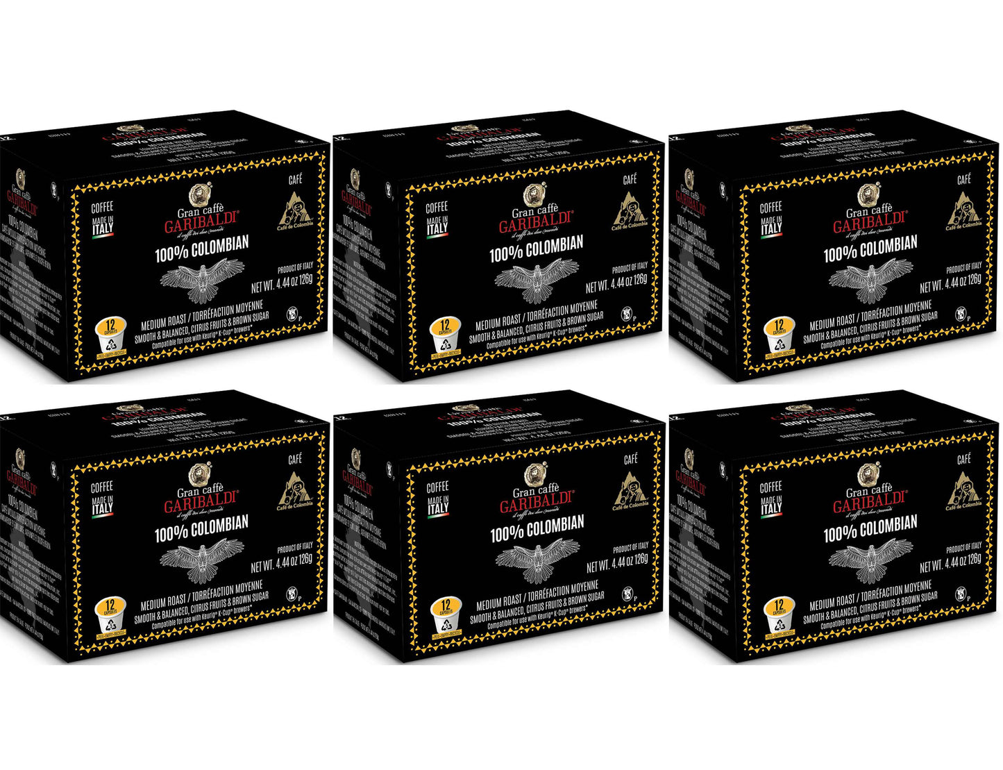 Caffè Garibaldi's Single Serve Recyclable Coffee Pods for Keurig K-Cup Brewers