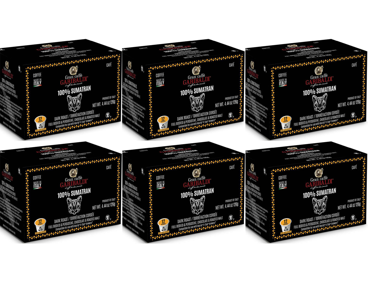 Caffè Garibaldi's Single Serve Recyclable Coffee Pods for Keurig K-Cup Brewers